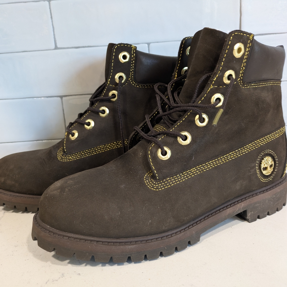 Timberland Men's Dark Brown Lace-Up Boots